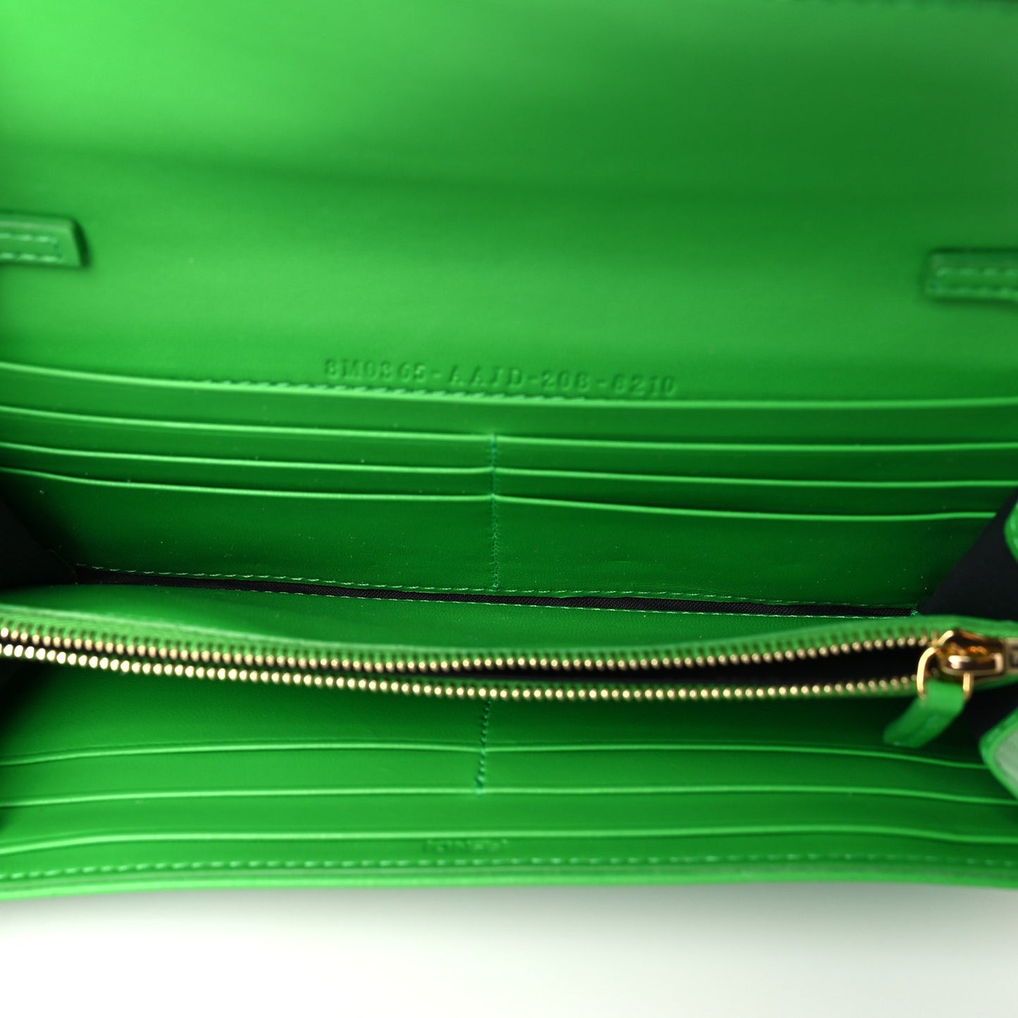 Nappa Matisse FF Embossed Continental Wallet On Chain Tomatillo