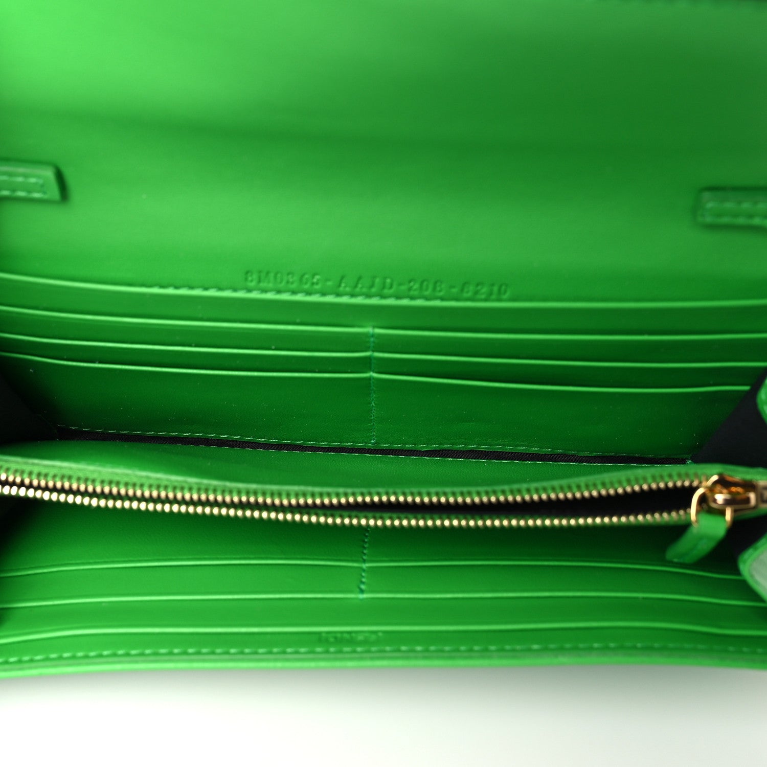 Fendi Nappa Matisse FF Embossed Continental Wallet On Chain Tomatillo 5 of 7