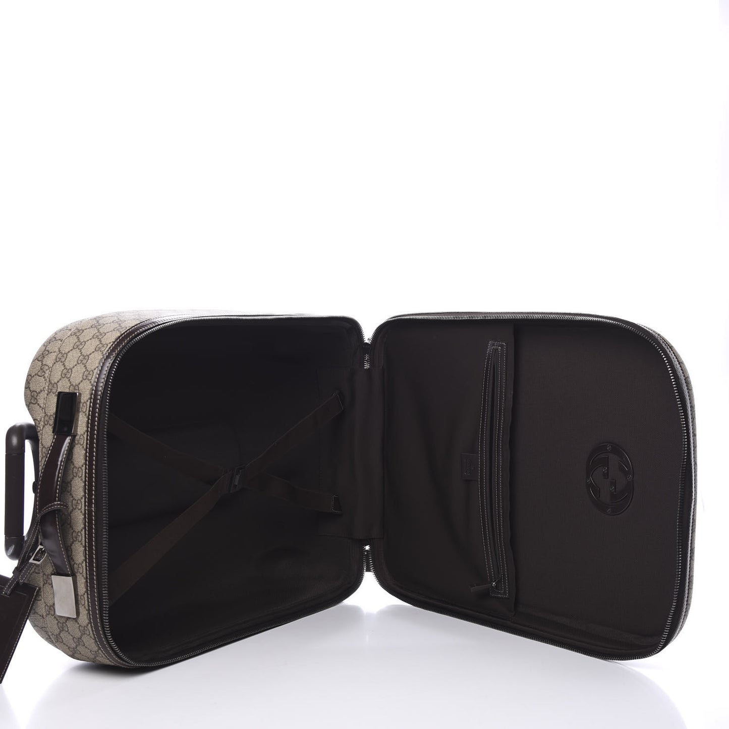 GG Plus Monogram Small Interlocking G Trolley Brown