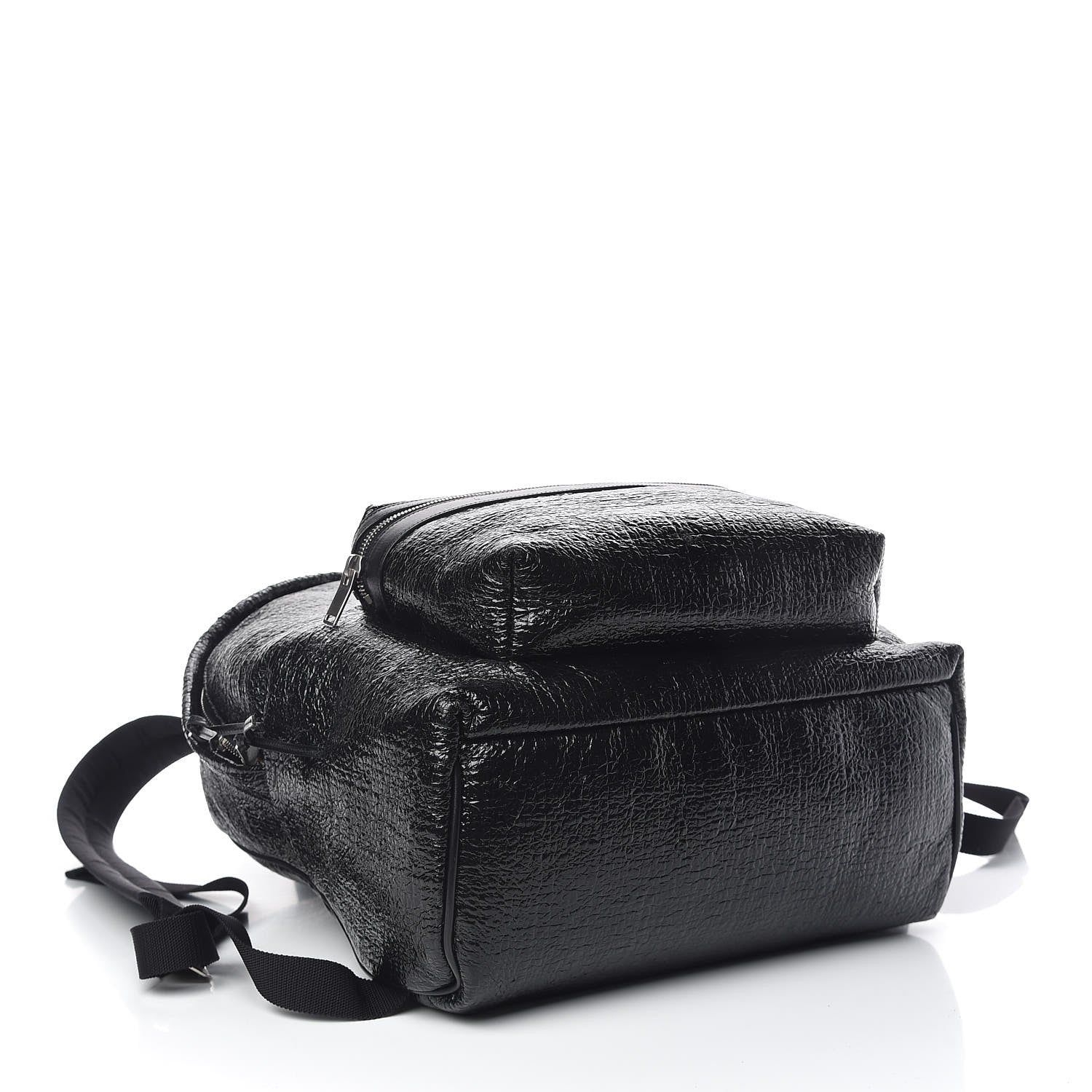 Saint Laurent Coated Canvas Hunting Backpack Black 4 of 20