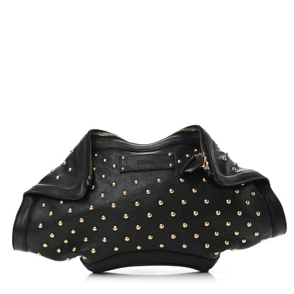Alexander McQueen Calfskin Studded De Manta Clutch Black 1 of 9