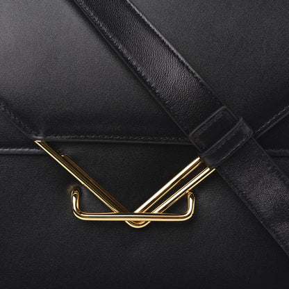 Bottega Veneta Box Calfskin Nappa Clip Bag Black 9 of 9