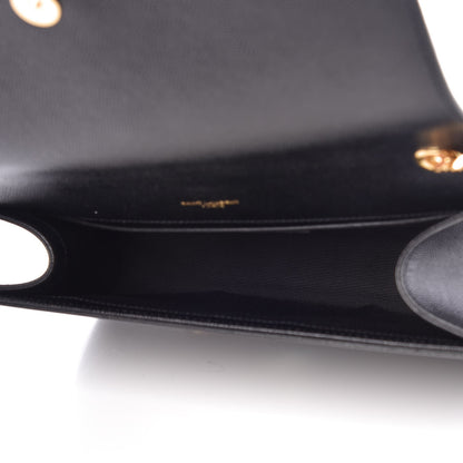Saint Laurent Grain De Poudre Medium Classic Monogram Kate Satchel Black 5 of 7