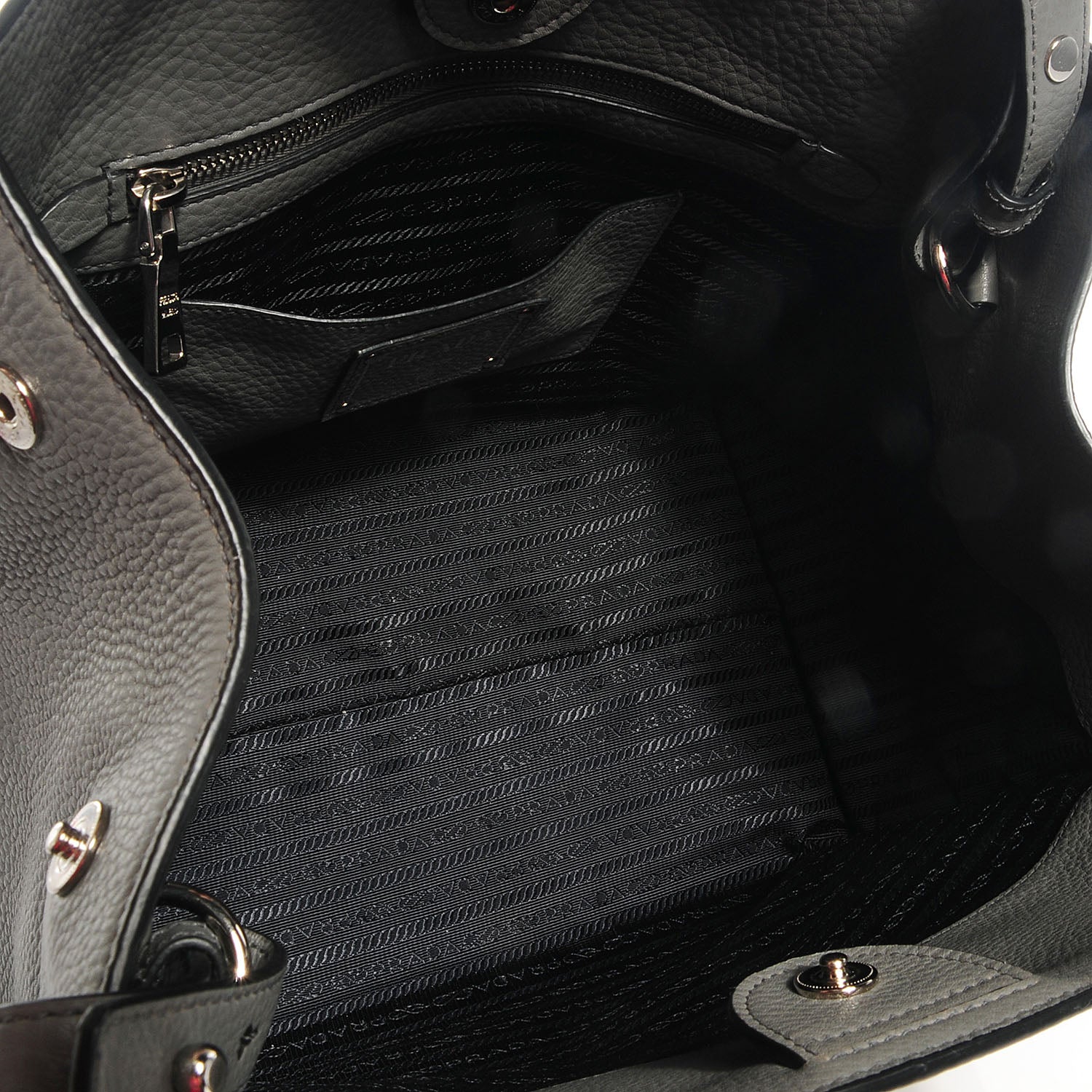 Prada Vitello Daino Shopping Tote Marmo 6 of 9