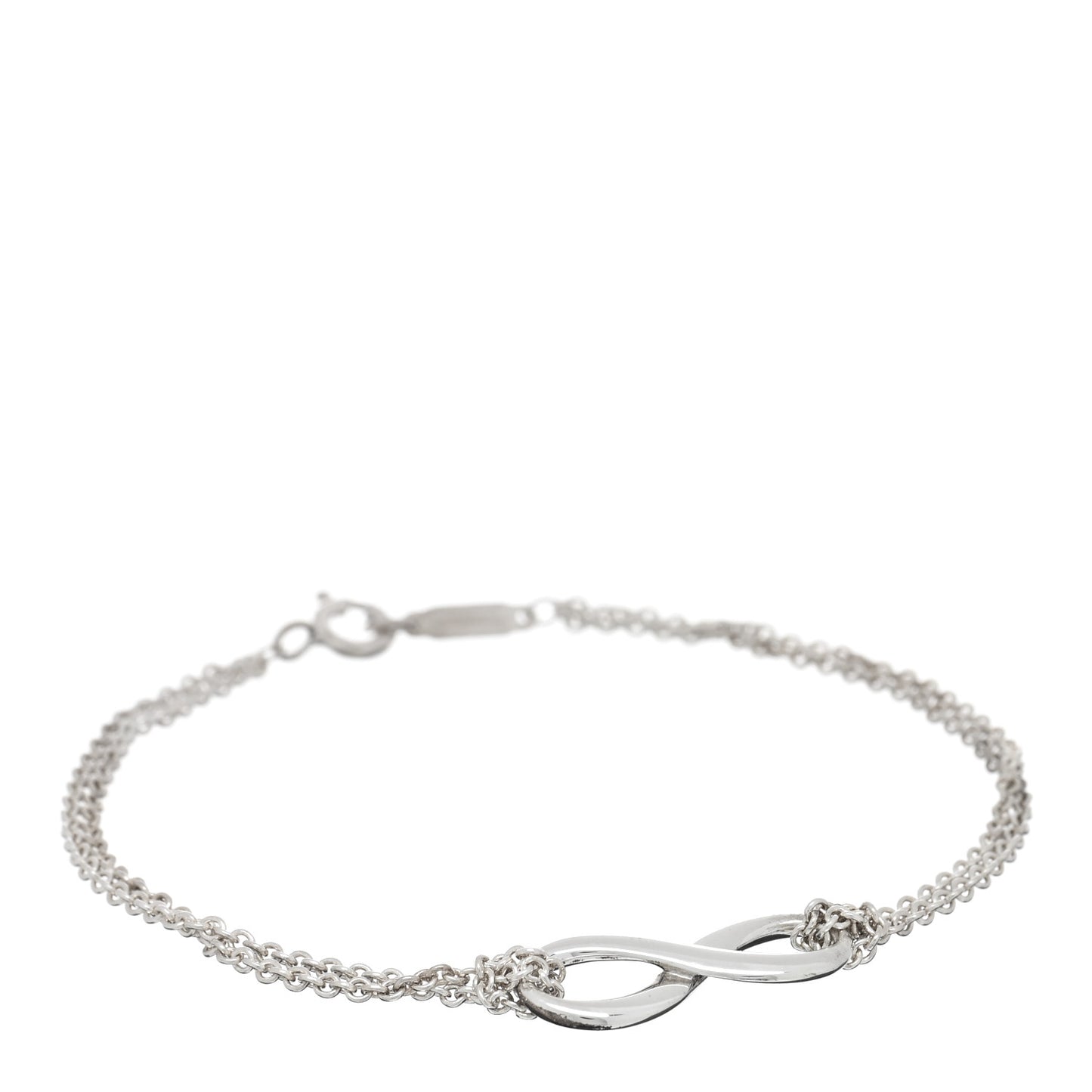 Sterling Silver Infinity Double Chain Bracelet