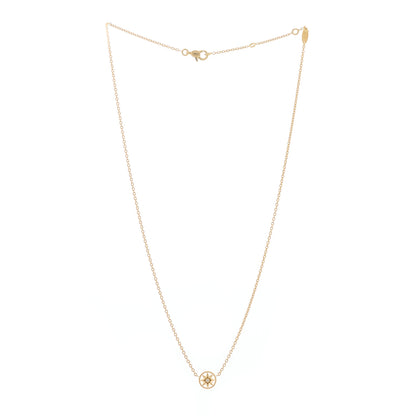 Christian Dior 18K Yellow Gold Diamond XS Rose Des Vents Necklace 3 of 6
