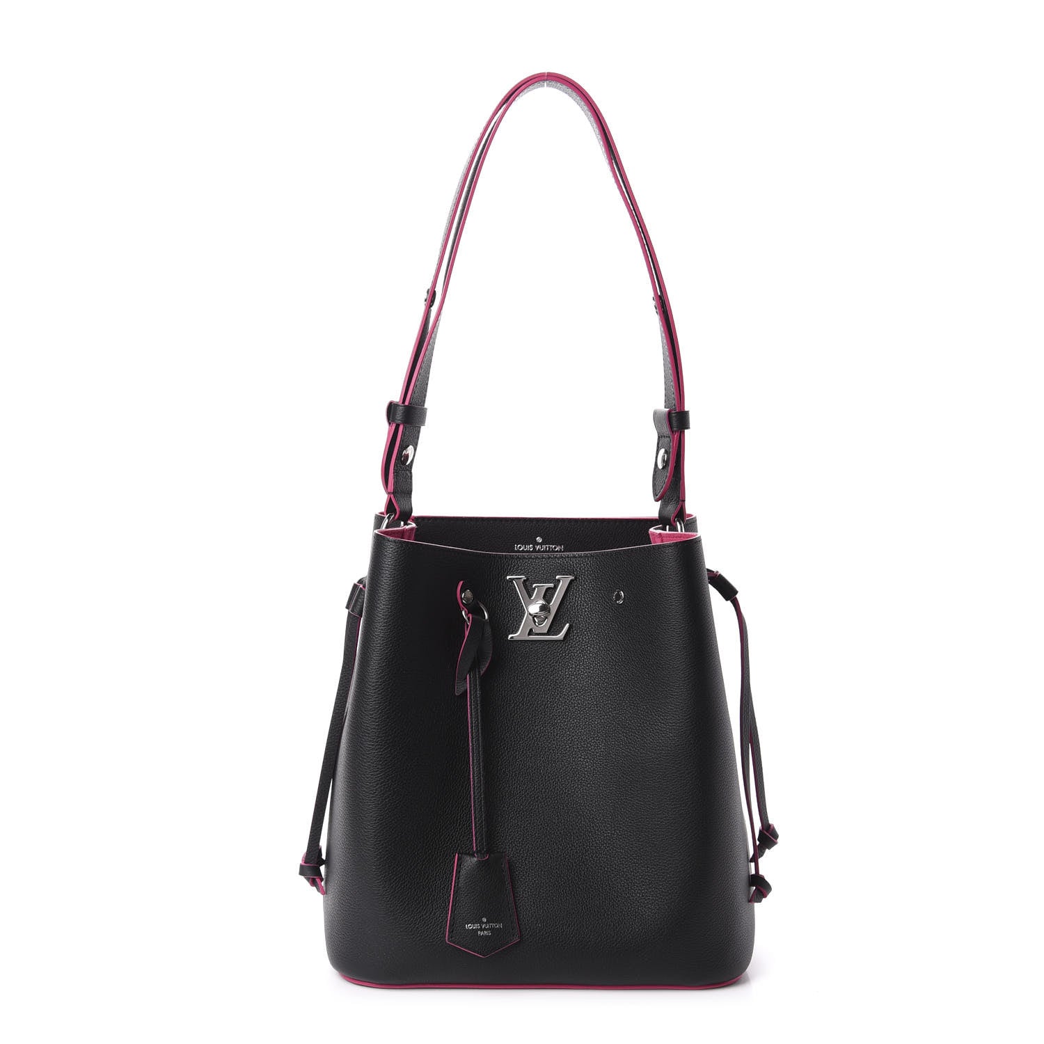 Louis Vuitton Calfskin Lockme Bucket Black 1 of 11