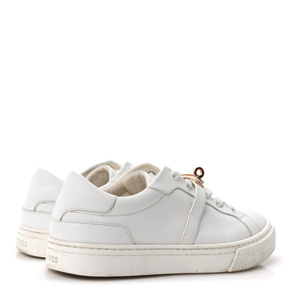 Hermes Calfskin Day Sneakers 37.5 White 5 of 10