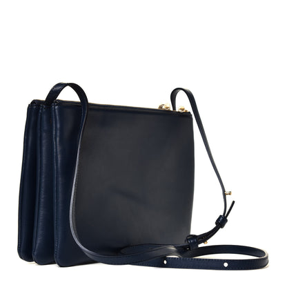 Celine Lambskin Large Trio Crossbody Bag Navy Blue 2 of 4
