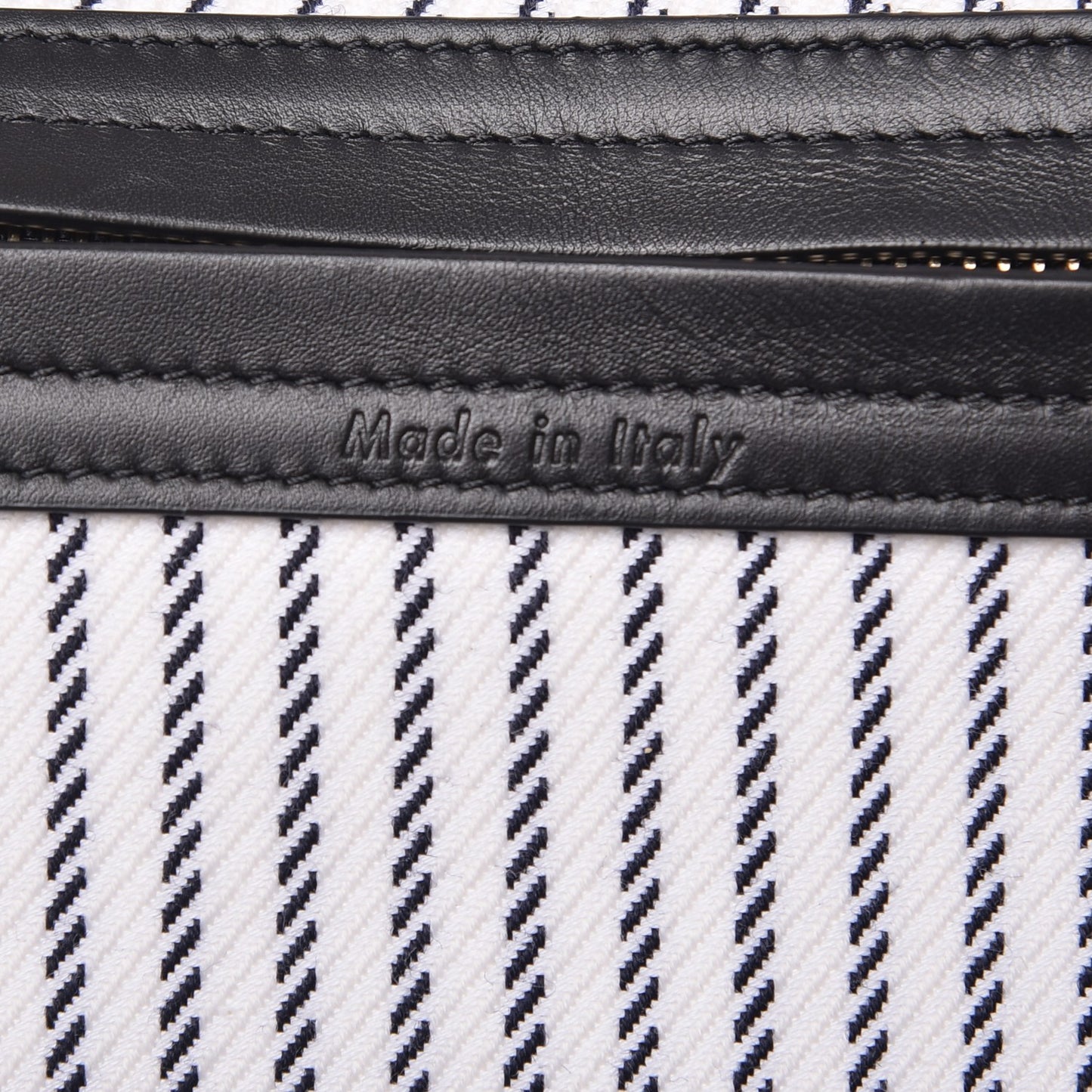 Cotton Canvas Striped Medium Phantom Luggage White Navy