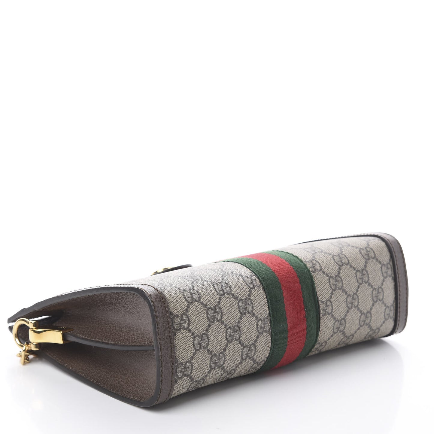 GG Supreme Monogram Web Small Ophidia Chain Shoulder Bag Brown