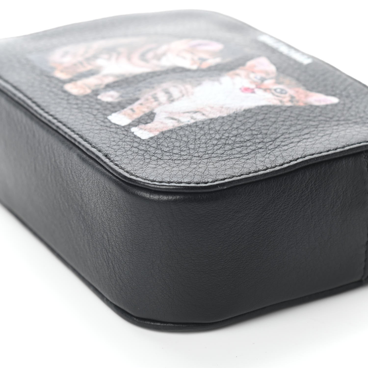 Balenciaga Calfskin Kittens Logo XS Everyday Camera Bag Black White 7 of 7