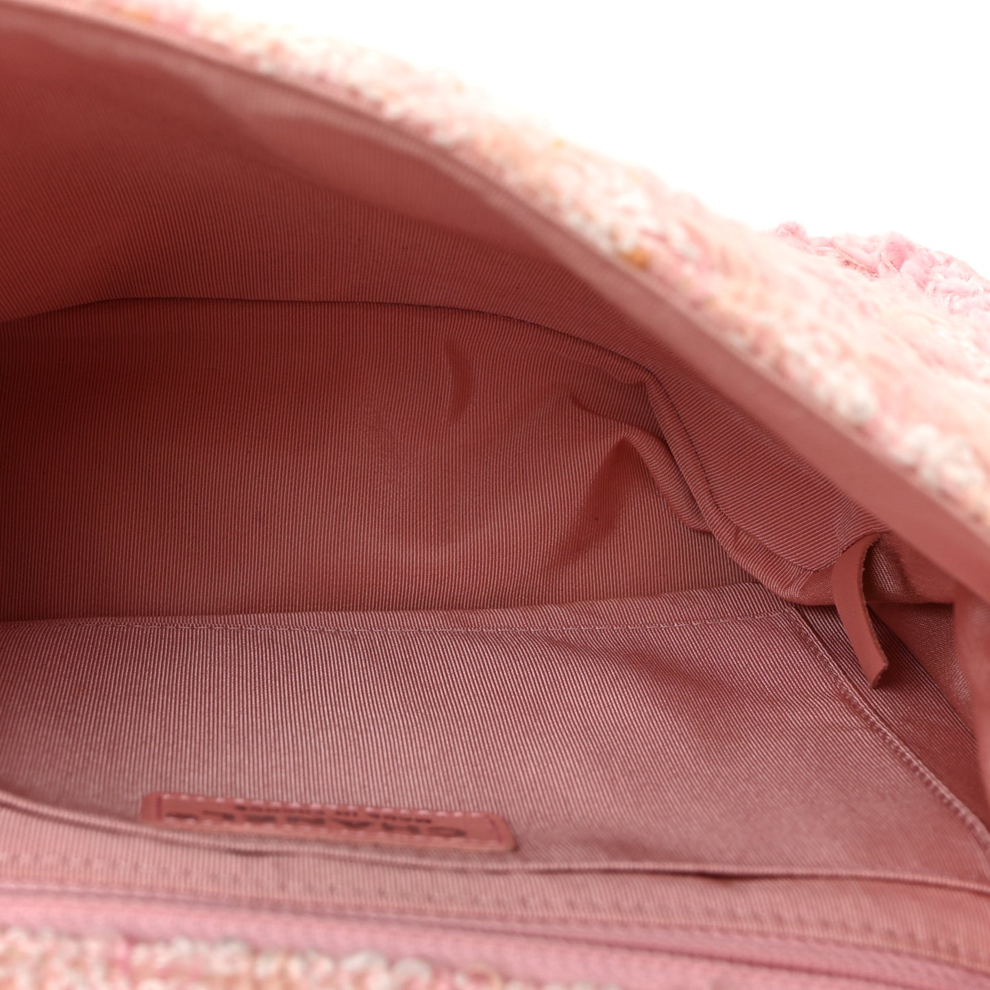 Tweed Braid Mini Reissue Square Flap Pink White