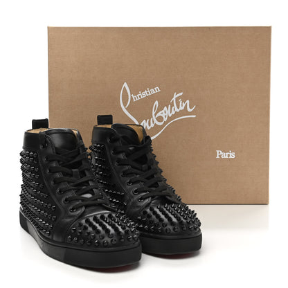 Christian Louboutin Calfskin Mens Louis Spikes Flat Sneakers 41.5 Black 8 of 8