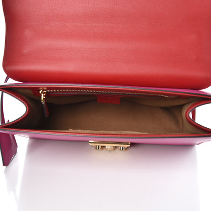 Gucci Moon Calfskin Bi-Color Medium Padlock Shoulder Bag New Rosette Hibiscus Red 5 of 13