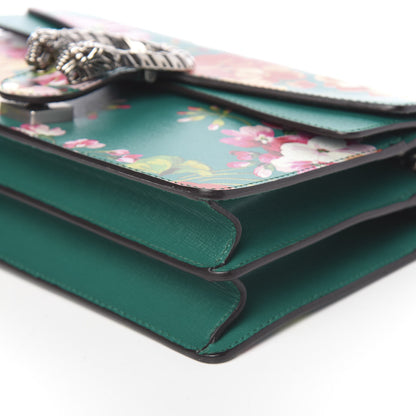 Gucci Calfskin Blooms Print Small Dionysus Shoulder Bag Bright Emerald Multicolor 9 of 10
