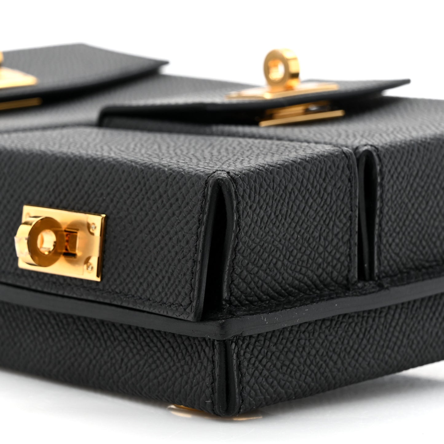 Epsom Kelly Multi Pocket Pochette To Go Black