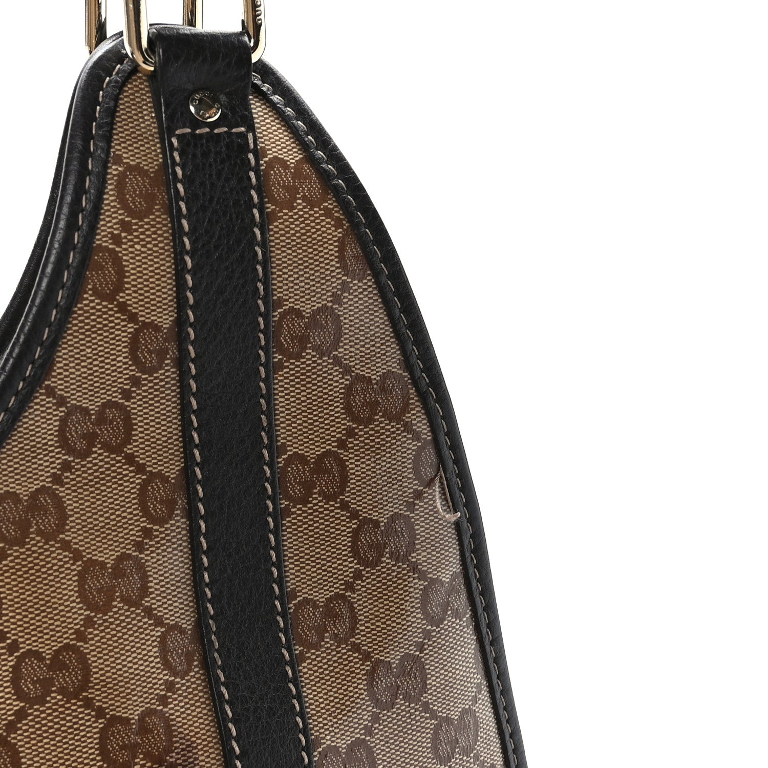 Gucci Crystal Monogram Dollar Calfskin Medium Joy Shoulder Bag Beige Ebony Testa Di Moro 10 of 10