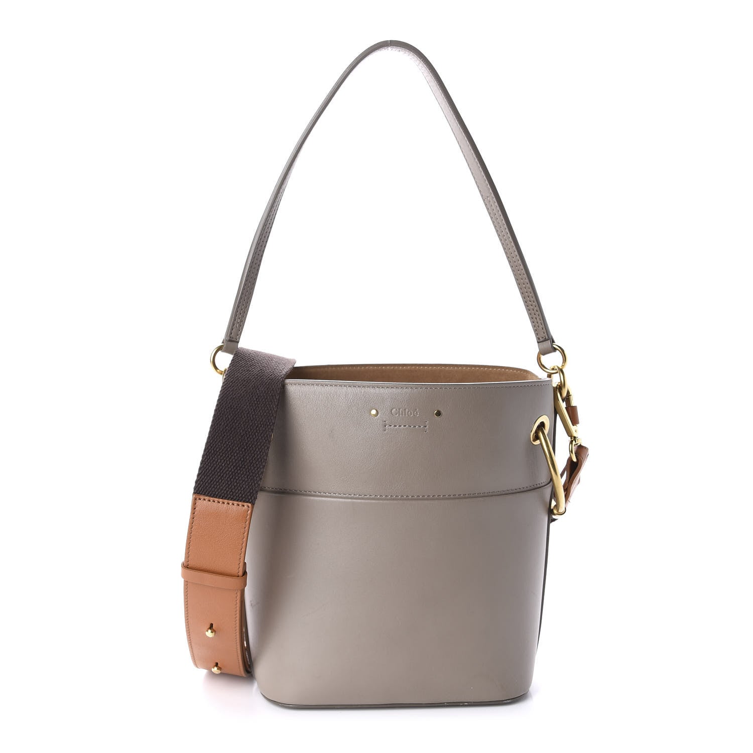 Chloe Smooth Calfskin Small Roy Bucket Bag Motty Grey 1 of 13