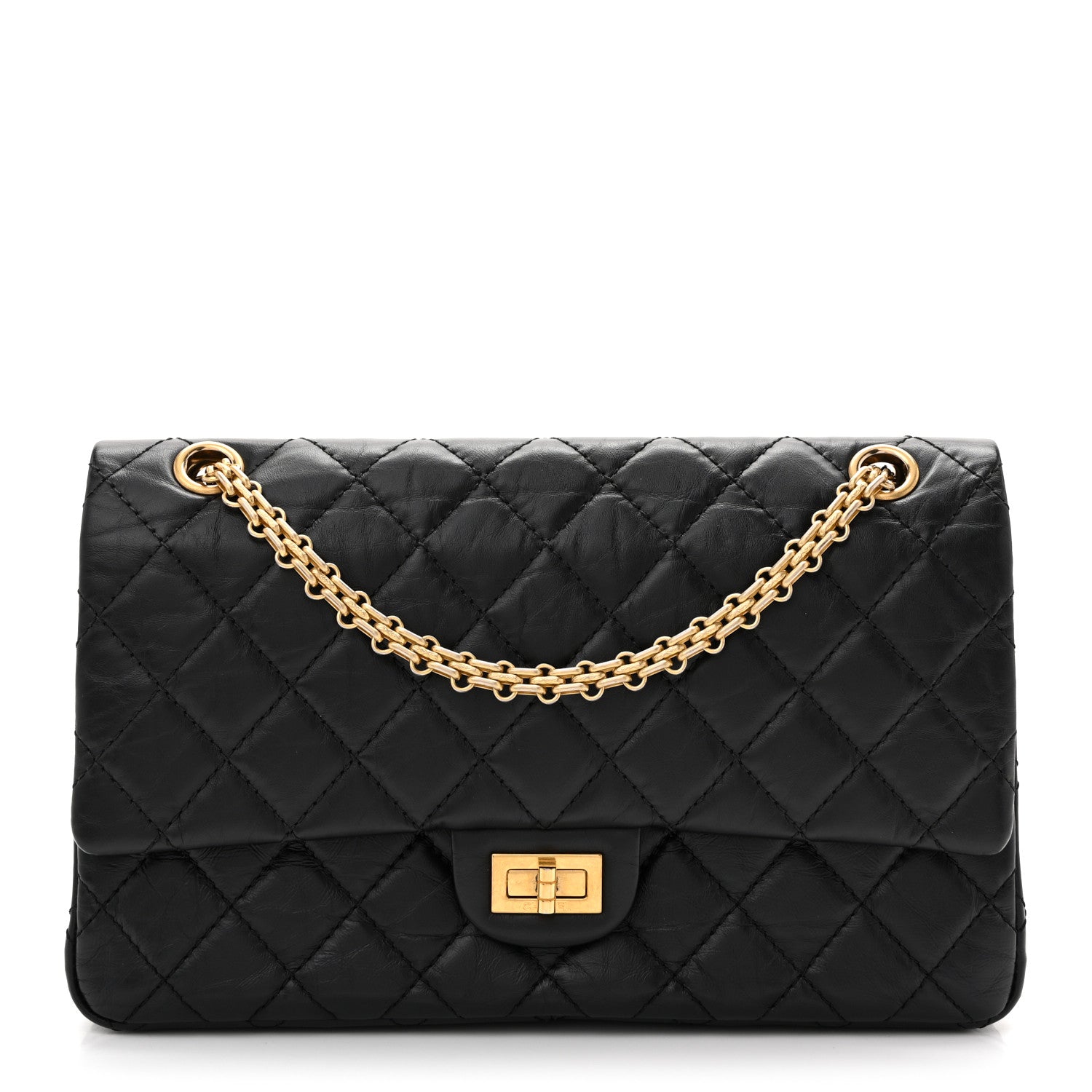 Chanel Aged Calfskin Quilted 2.55 Reissue 226 Flap Black 1 of 13
