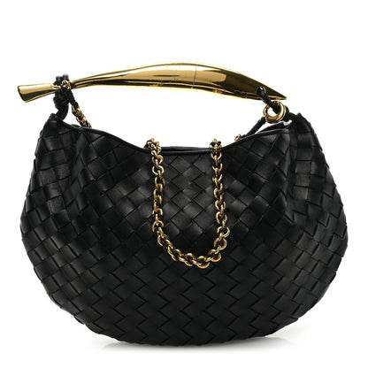Bottega Veneta Nappa Intrecciato Sardine With Chain Bag Black 1 of 8