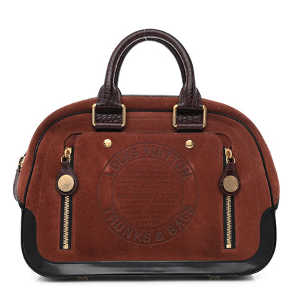Louis Vuitton Suede Stamped Havane Bowler GM Brun 1 of 13