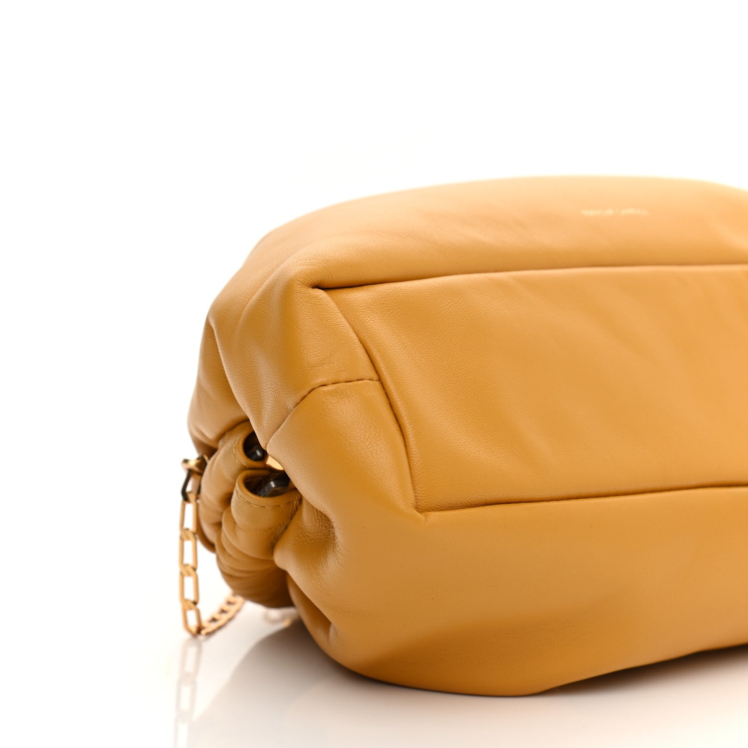 Mansur Gavriel Lambskin Mini Cloud Chain Clutch Ochre 5 of 10