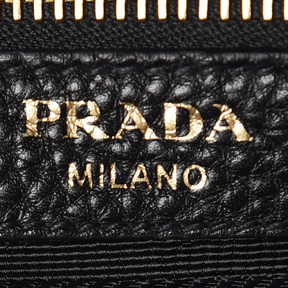 Prada Vitello Daino Satchel Black 9 of 10