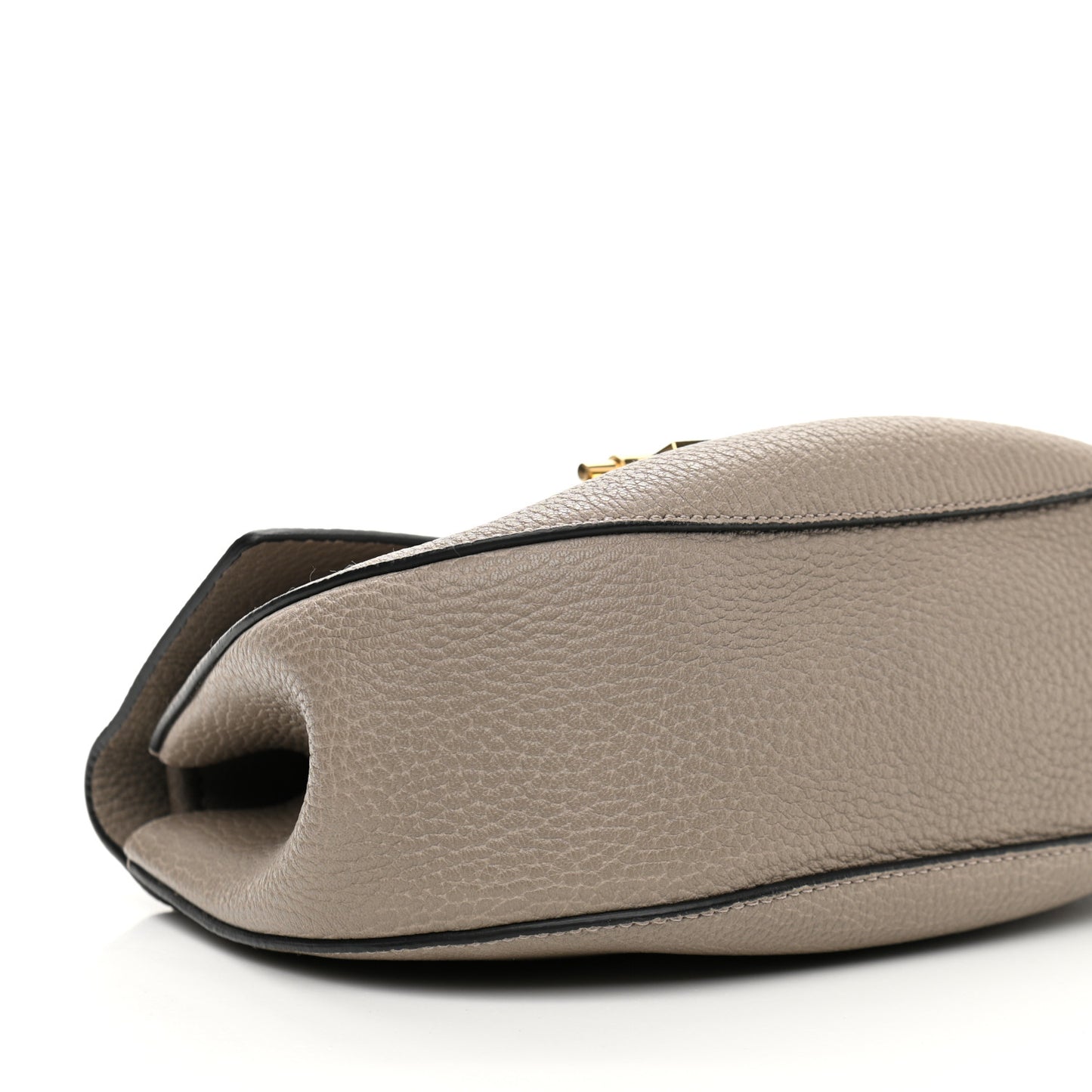 Grained Lambskin Drew Shoulder Bag Motty Grey