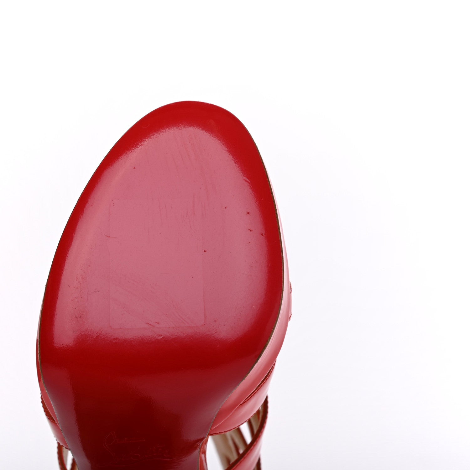 Christian Louboutin Patent Fernando 120 Sandals 36 Corail 8 of 12