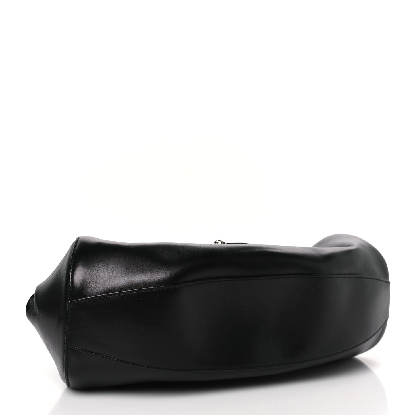 Calfskin Diva Logo Plate Bag Black