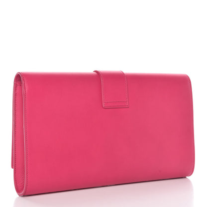 Saint Laurent Calfskin Classic Y Ligne Clutch Fuchsia 3 of 11