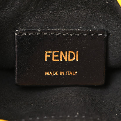 Fendi Soft Nappa Logo Small Drawstring Pouch Bag Sunflower Black 6 of 9