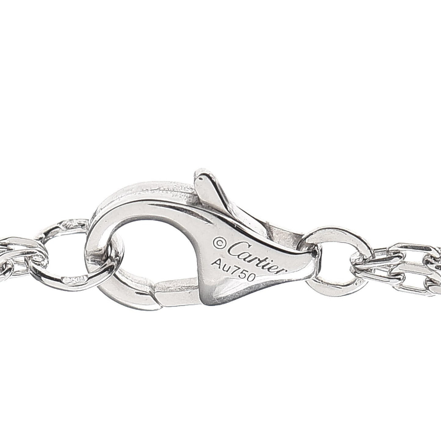 18K White Gold 2 Diamond LOVE Necklace