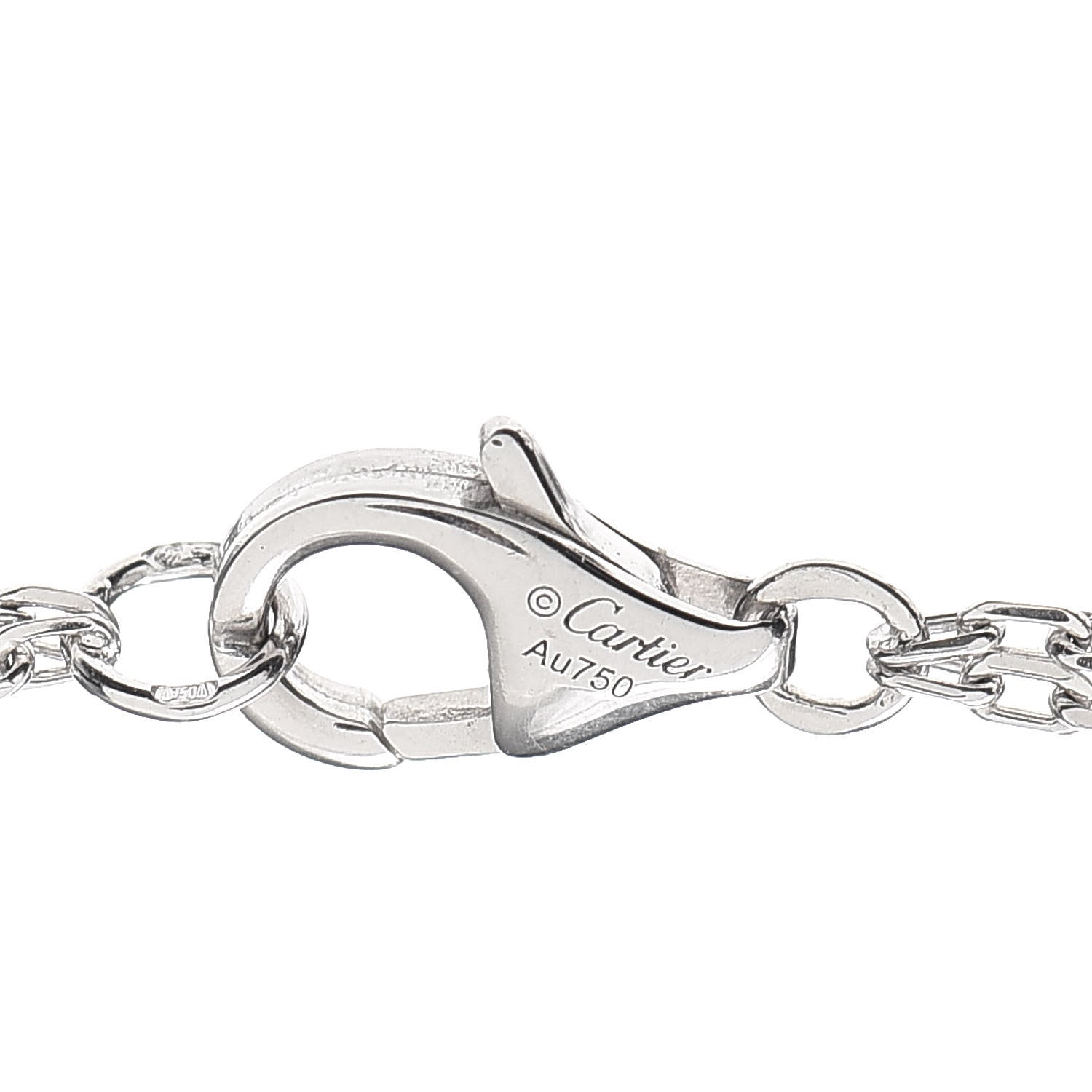 Cartier 18K White Gold 2 Diamond LOVE Necklace 5 of 6