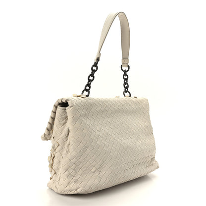 Bottega Veneta Nappa Tobu Intrecciato Olimpia Shoulder Bag Mist 3 of 8