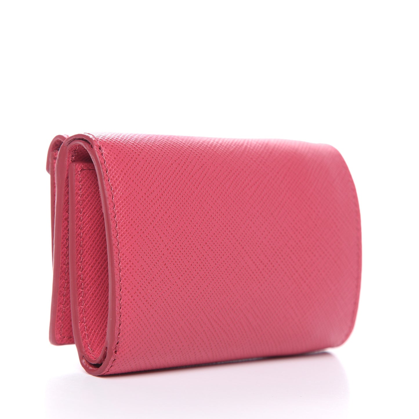 Saffiano Metal Small Tri-Fold Wallet Peonia