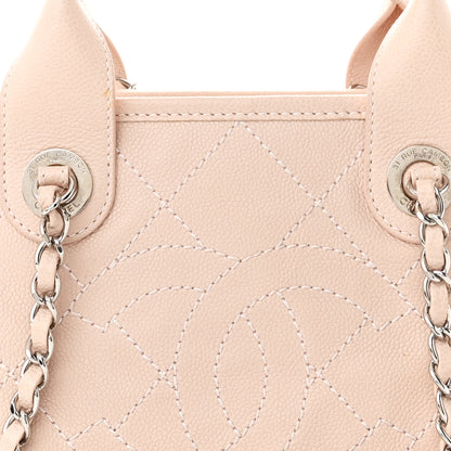 Chanel Caviar Quilted Small Deauville Bowling Bag Light Pink 8 of 11