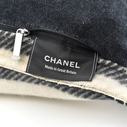 Chanel Merino Wool Cashmere CC Pillow Beige Black 3 of 3