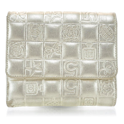 Chanel Lambskin Precious Symbols Compact Wallet Gold 3 of 7