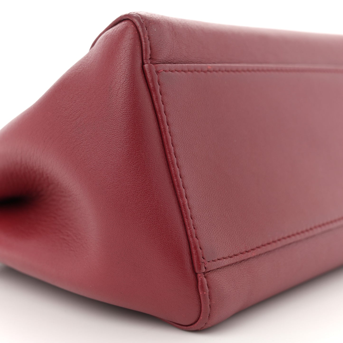 Nappa Elaphe Monster Eyes Mini Peekaboo Iconic Satchel Ruby Bois de Rose Natural