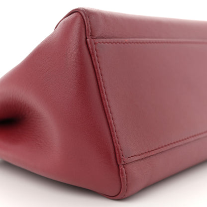 Fendi Nappa Elaphe Monster Eyes Mini Peekaboo Iconic Satchel Ruby Bois de Rose Natural 9 of 18