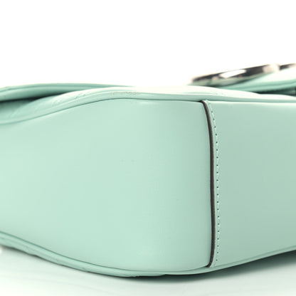 Gucci Calfskin Matelasse Small GG Marmont Shoulder Bag Water Green 8 of 11