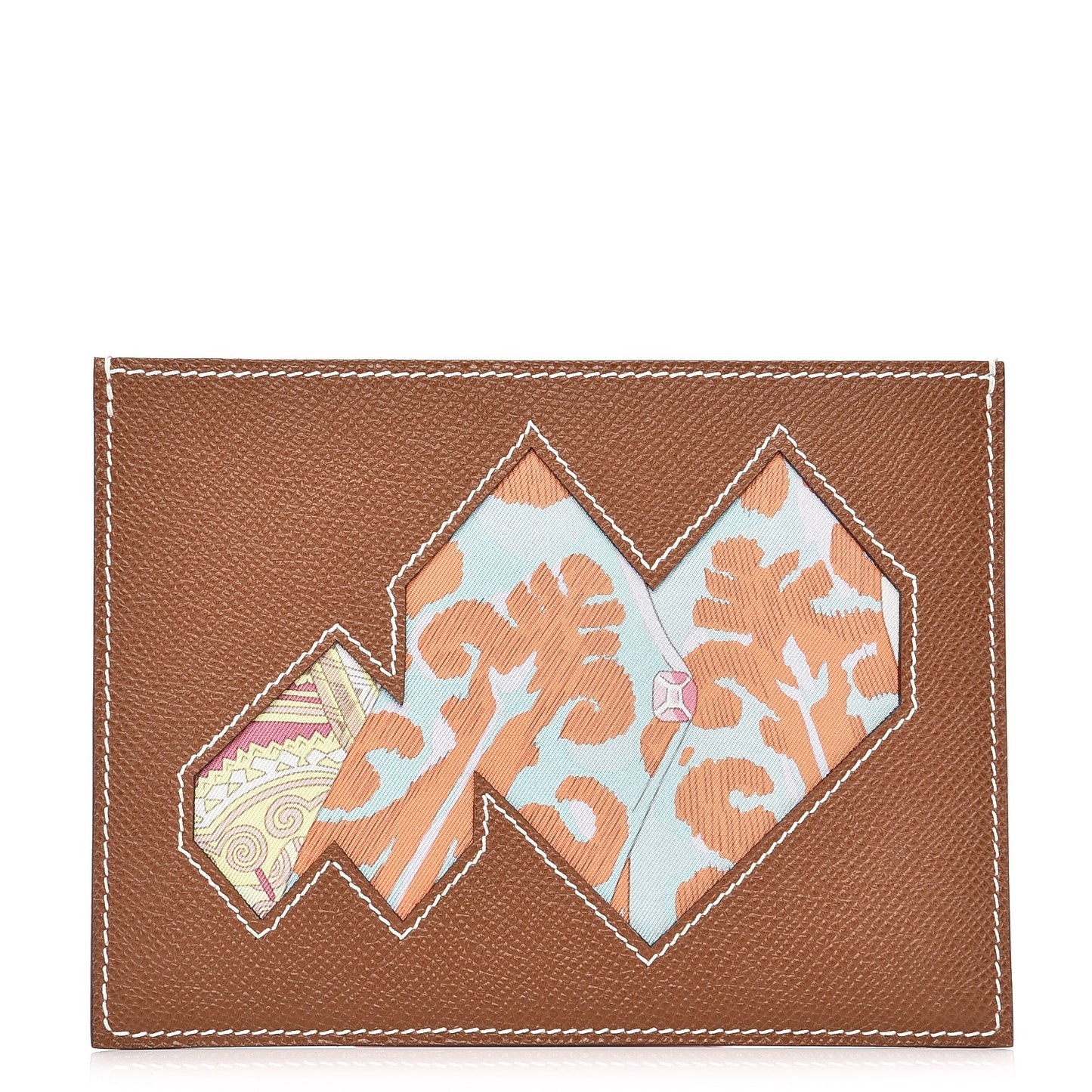 Epsom Petit H Heart Passport Holder Gold