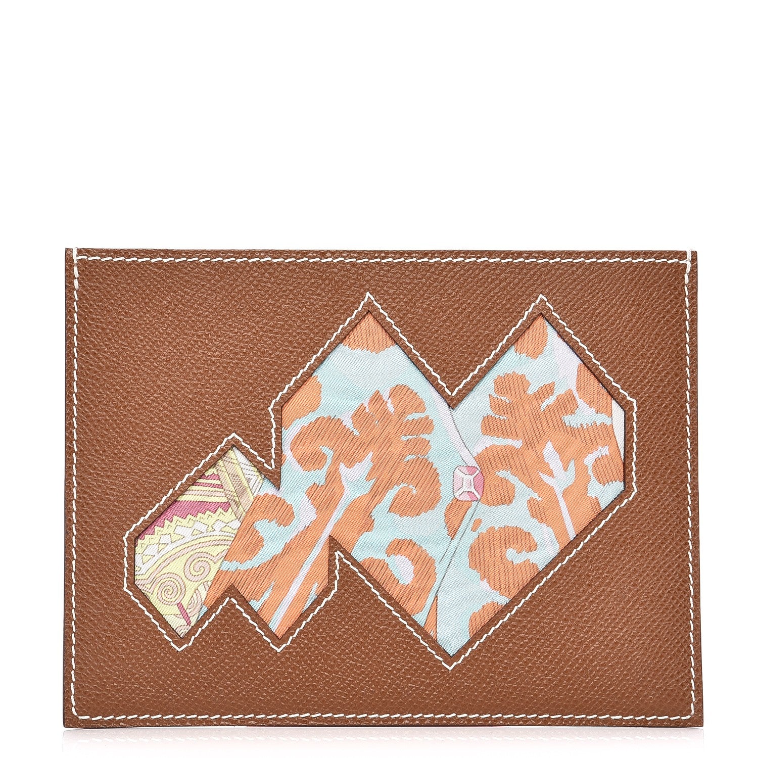 Hermes Epsom Petit H Heart Passport Holder Gold 1 of 6