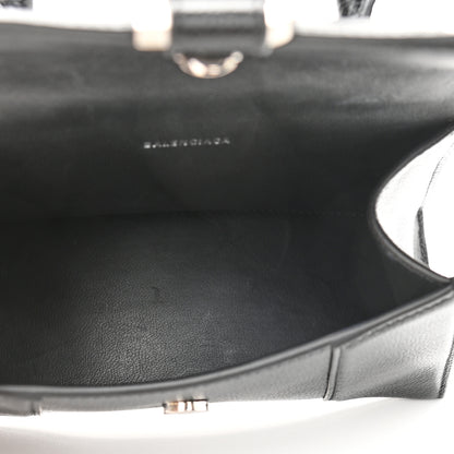 Balenciaga Grained Calfskin Hourglass Top Handle Bag XS Black 5 of 11