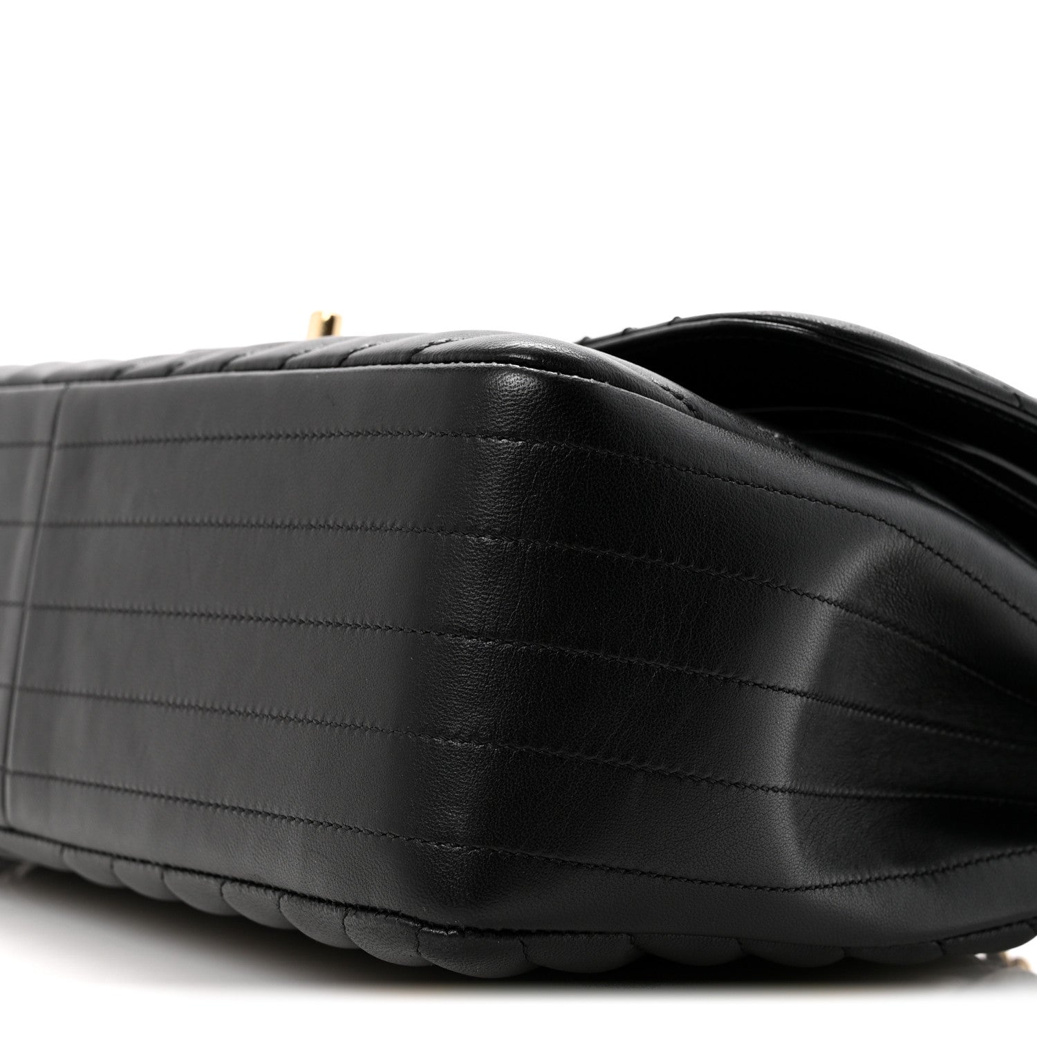 Chanel Lambskin Chevron Quilted Jumbo Double Flap Black 10 of 11