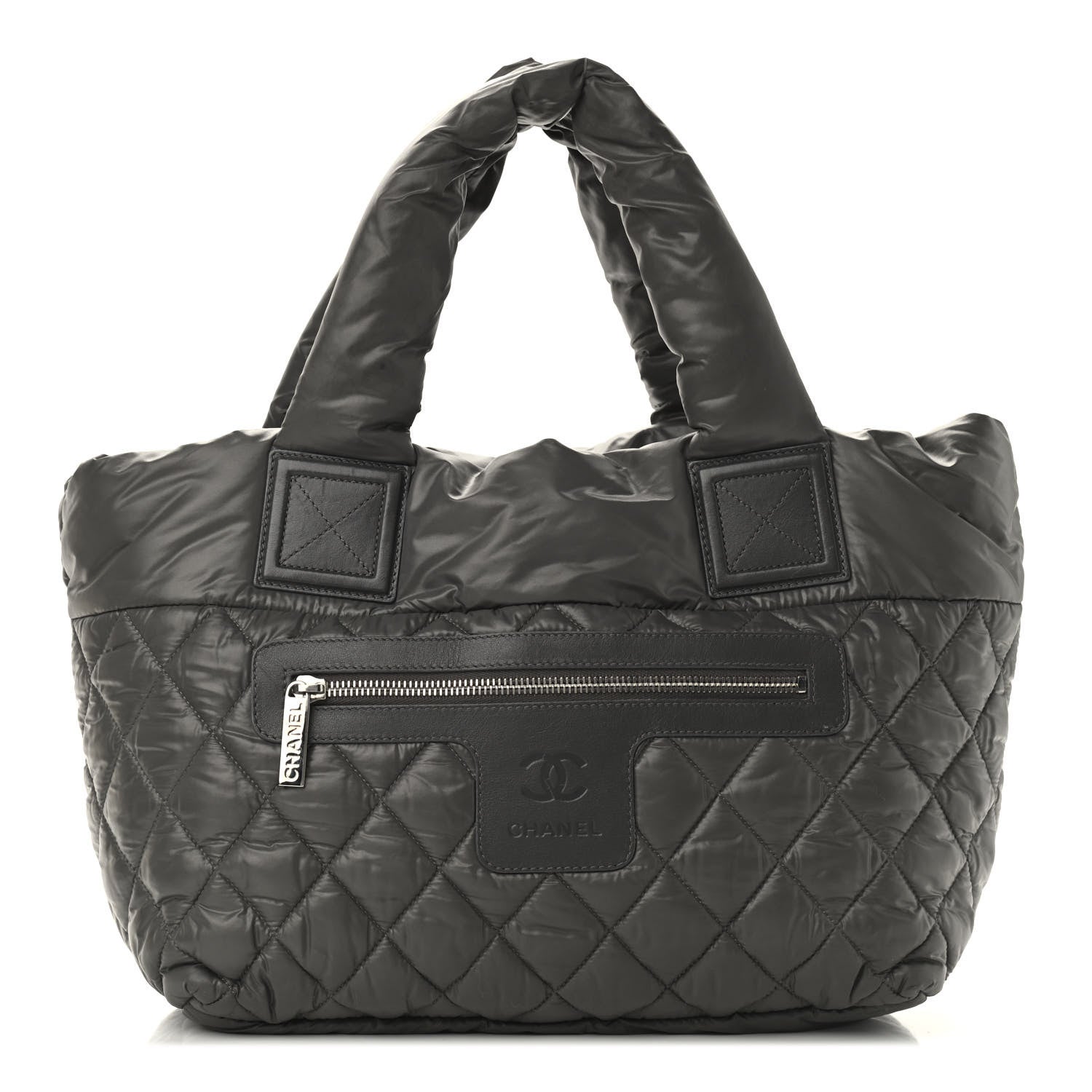 Chanel Nylon Quilted Small Coco Cocoon Reversible Tote Grey 1 of 8