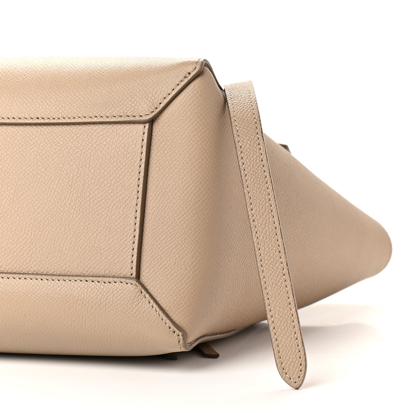 Grained Calfskin Micro Belt Bag Light Taupe