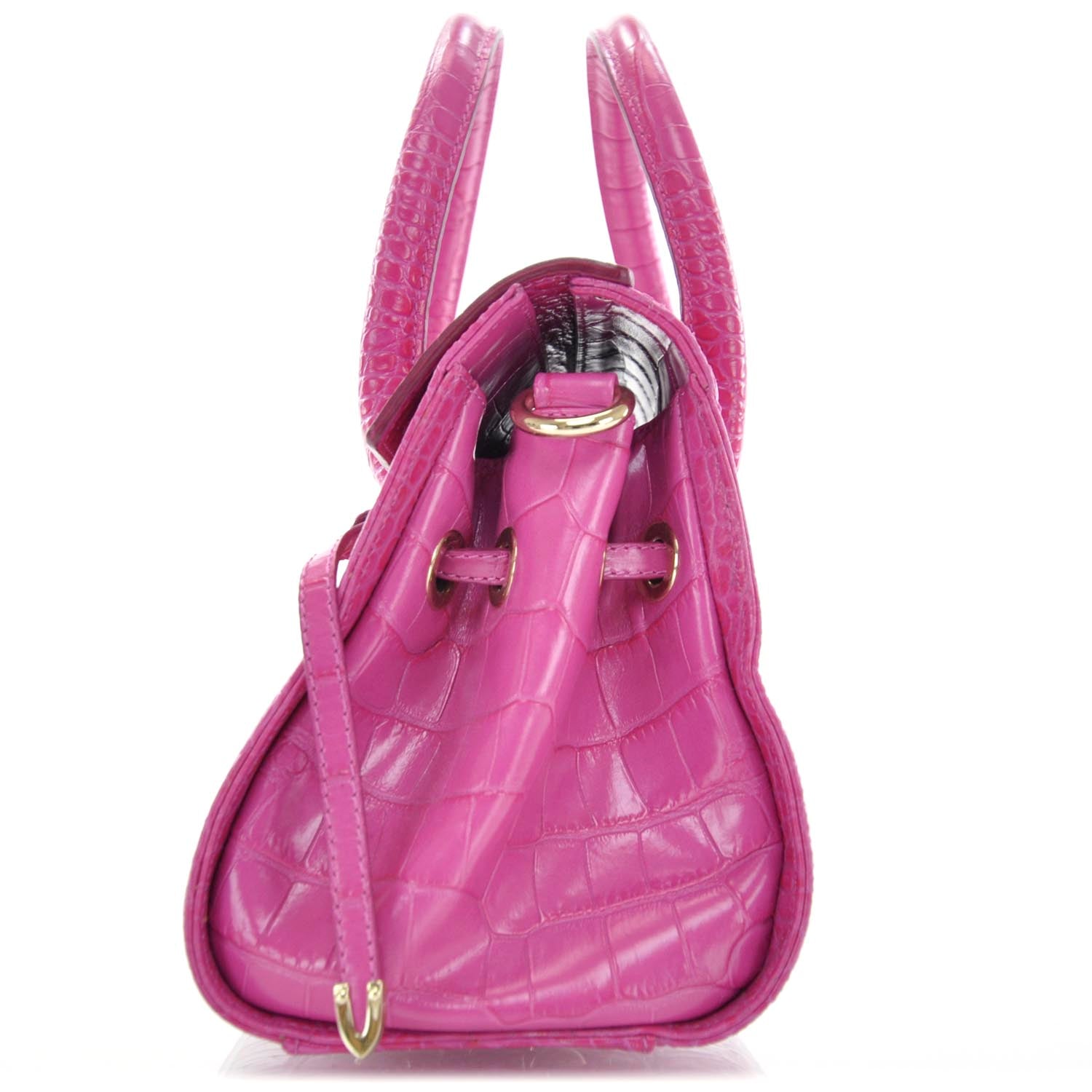 Jimmy Choo Crocodile Embossed Rosalie Fuchsia 4 of 10